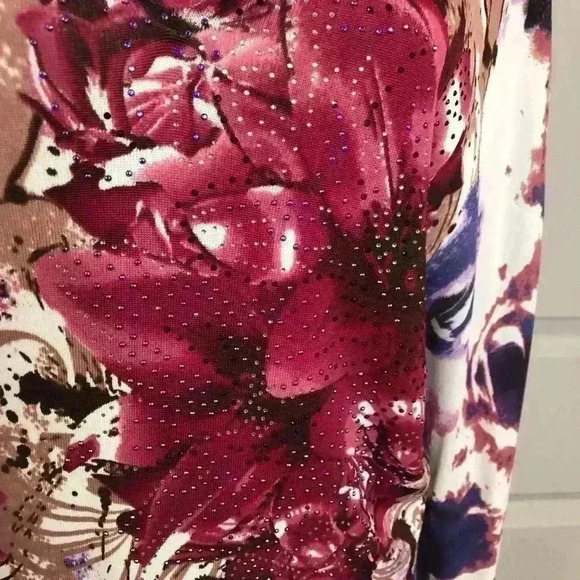 Peck & Peck Women’s Large Knit Multicolor Sweater Embellished L/S - Picture 5 of 5